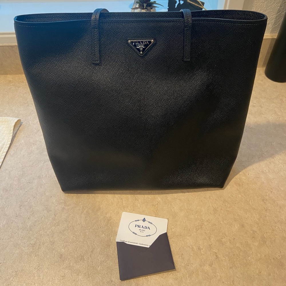 Prada Classic Black Tote Bag - authentic